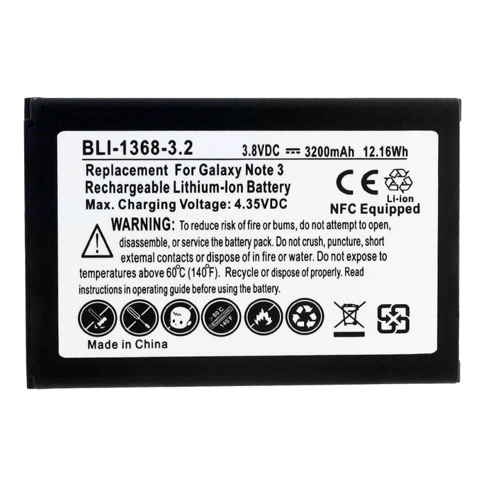 Empire BLI-1368-3-2 3200mAh 3.8V Replacment Lithium Ion (Li-Ion) Battery for the Samsung Galaxy Note 3 Smartphone
