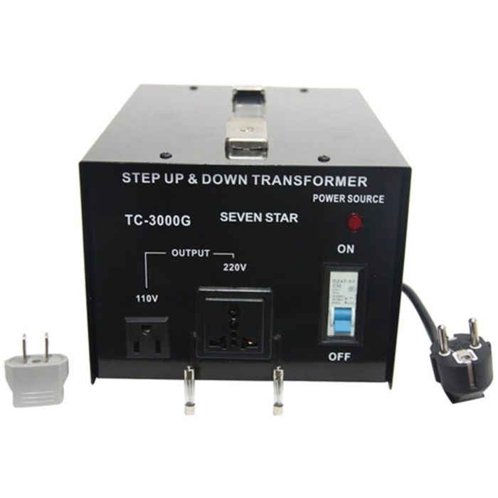 Seven Star 3000 Watt Step Up and Step Down Transformer 110-220 Volt TC-3000