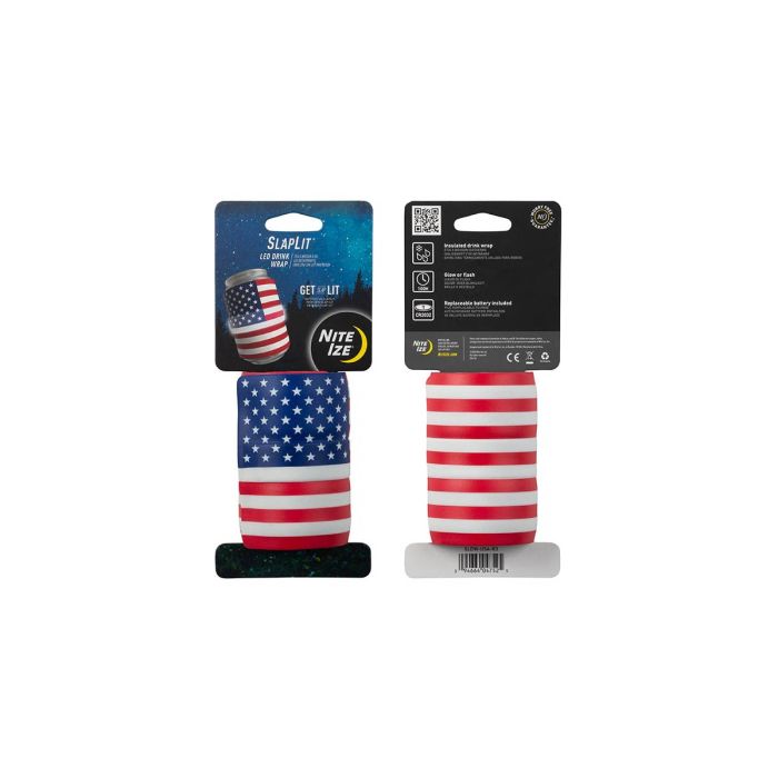 Nite Ize SlapLit LED Drink Wrap - USA Flag