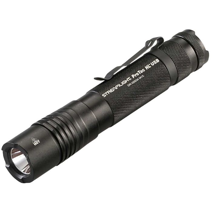 Streamlight ProTac HL USB. Includes USB cord and nylon holster. Black