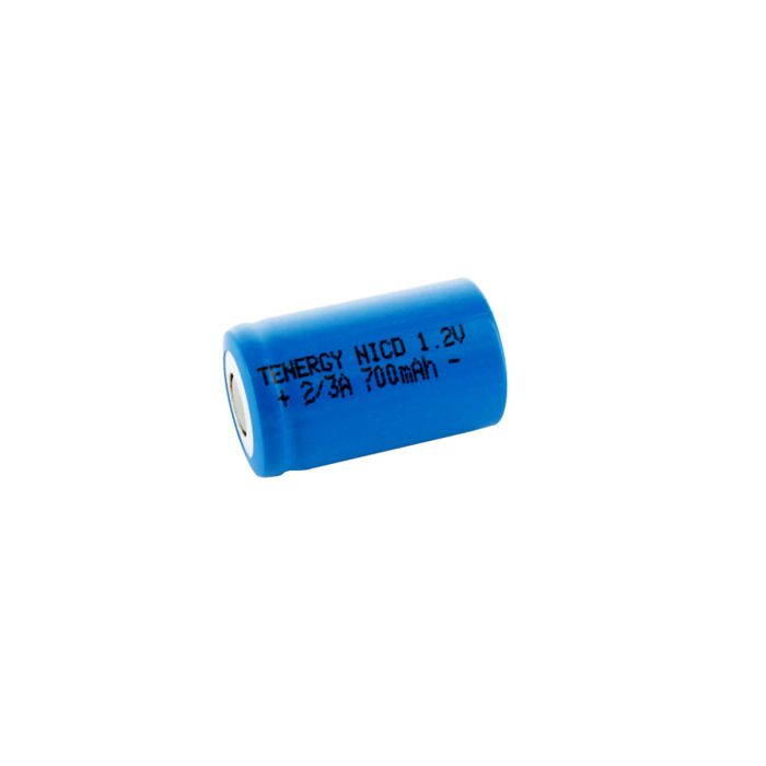 Tenergy 20202-0 2/3 A 700mAh 1.2V NiCd Flat Top Battery - Bulk