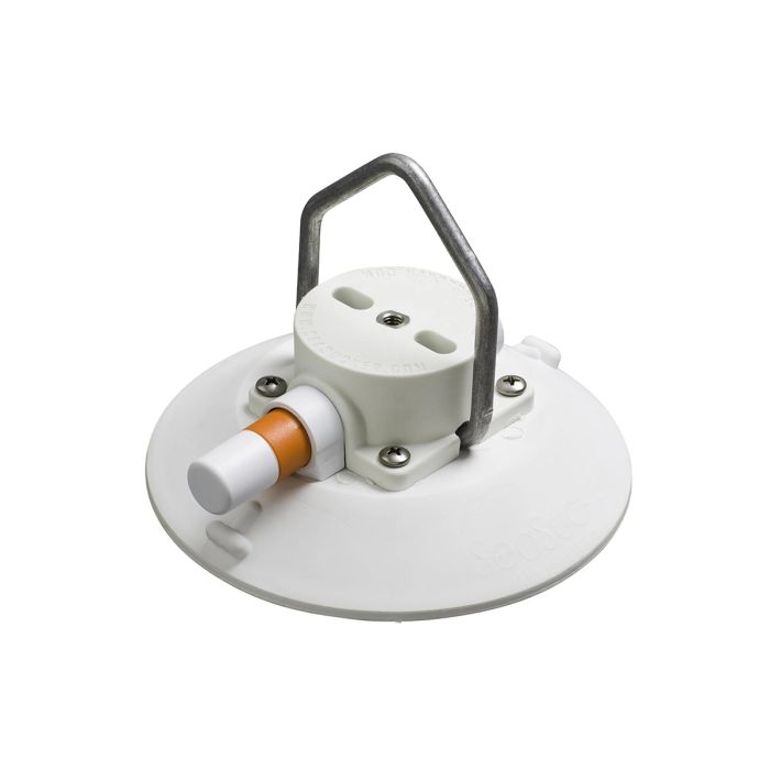 SeaSucker 6" SeaSucker with Pointed Stainless Steel D-Ring - White