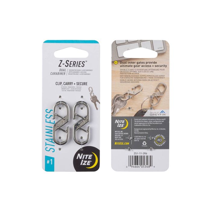 Nite Ize Z-Series #1 Dual Carabiner - 2 Pack